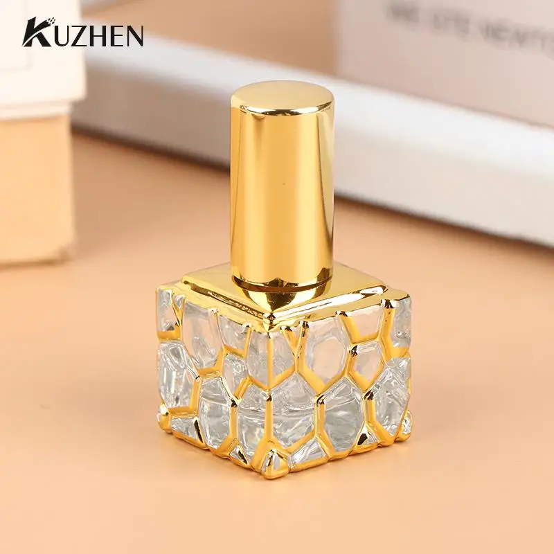 

Perfume Bottle Glass 10ml Spray Bottles Gold Sample Empty Containers Travel Portable Atomizer Elegant Alcohol Mist Sprayer