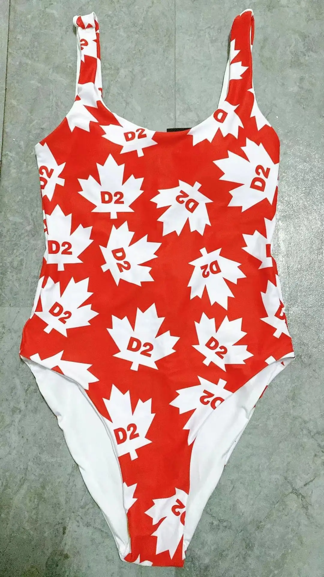 

Top Brand Dsquared2 Beach Style Sexy Ladies Bikini Swimsuit Women Bikinis Set Mapel Leaf D2 Female Bathing Swimwear Big S-XL