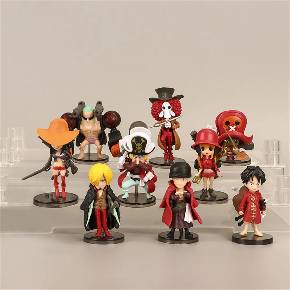 

9pcs/set One Piece Figure Zoro Luffy Nami Robin Sanji Chopper Franky Brook Anime PVC Action Figures Model Dolls Toys Gift