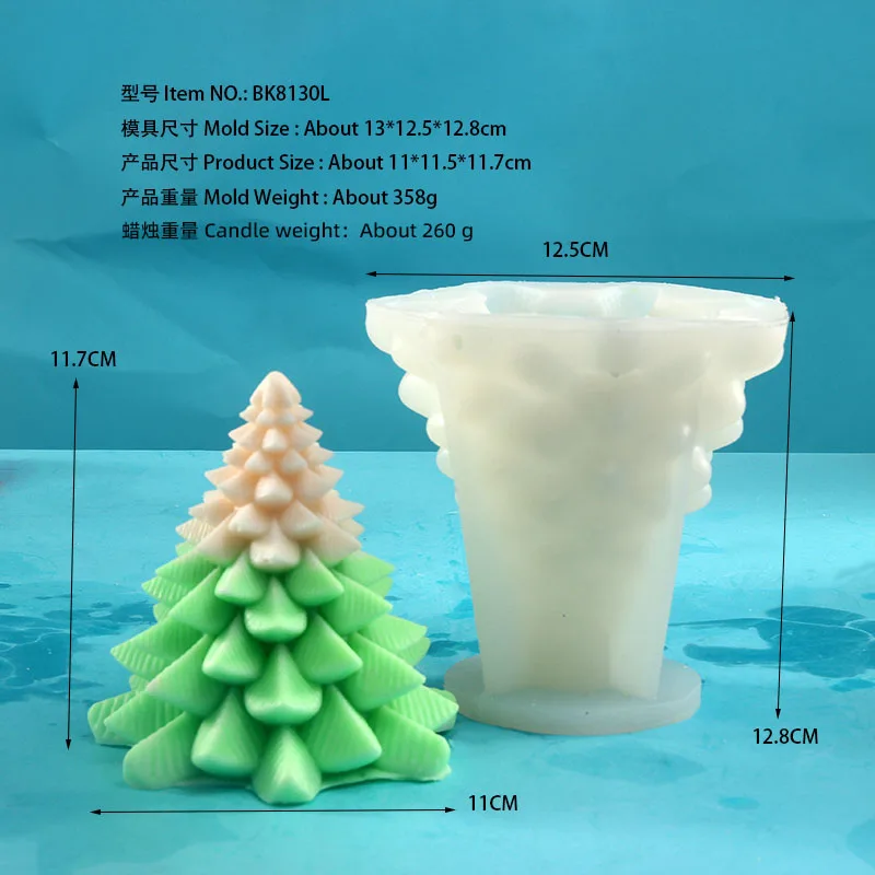 3D формы для рождественской елки силиконовые свечей сосны литья эпоксидной смолы