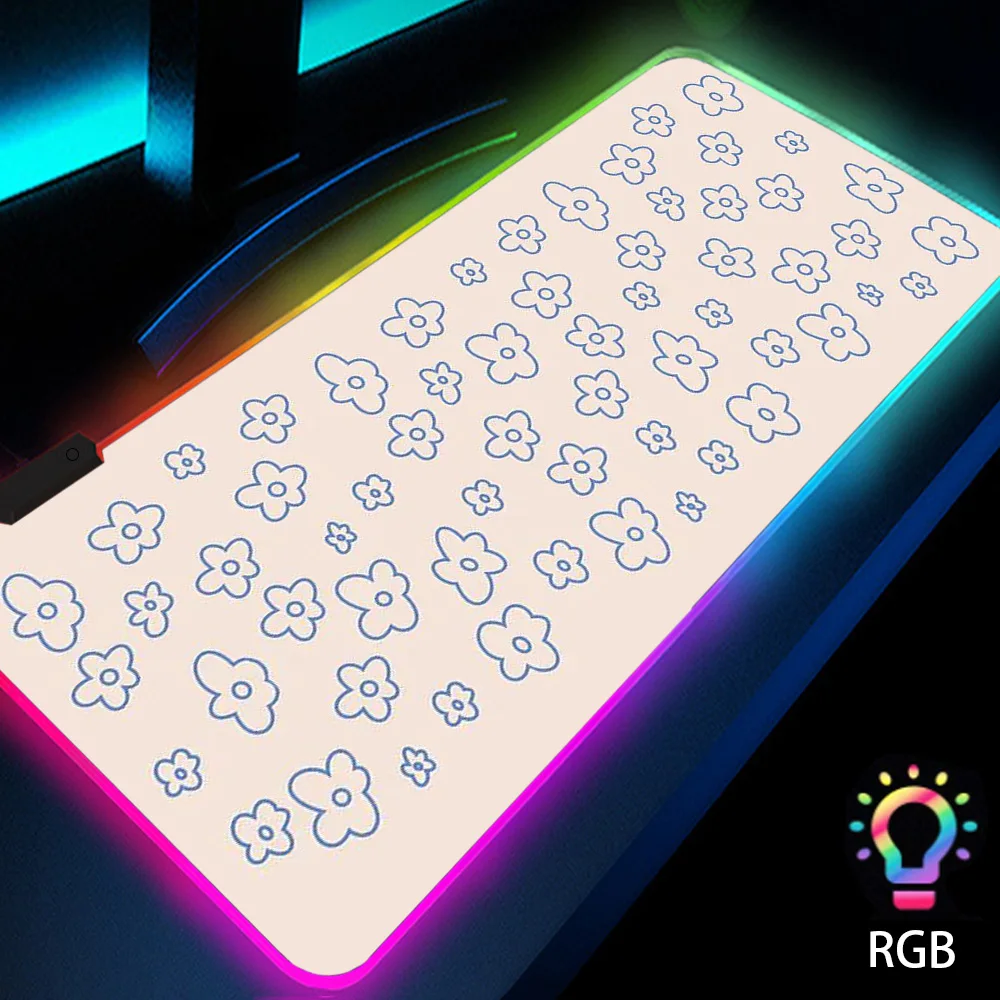 

Minimalist Gaming Laptops Carpet Art Playmat Rgb Luminous Deskmat Backlit Rubber Mat Special Design Computer Accessories 900x300