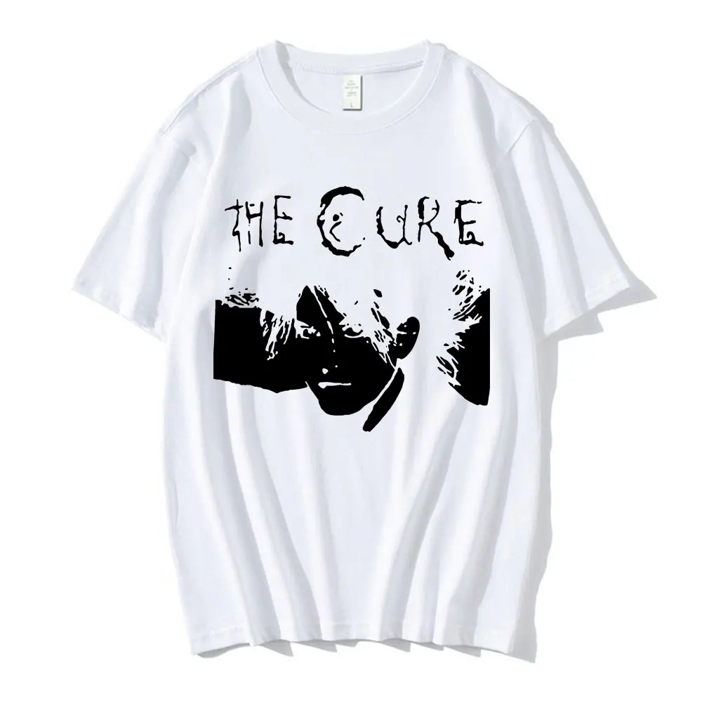

1986 Cure Robert Smith Cool and dazzling T Shirt MAN Graphic Printed Fashion Harajuku 2023 Clothes Causal Female Y2K Tops Tee