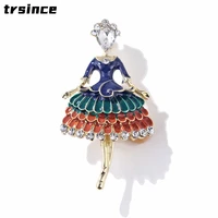 dancing girl shape brooch alloy oil dripping brooch women temperament all match clothing accessories corsage brooch