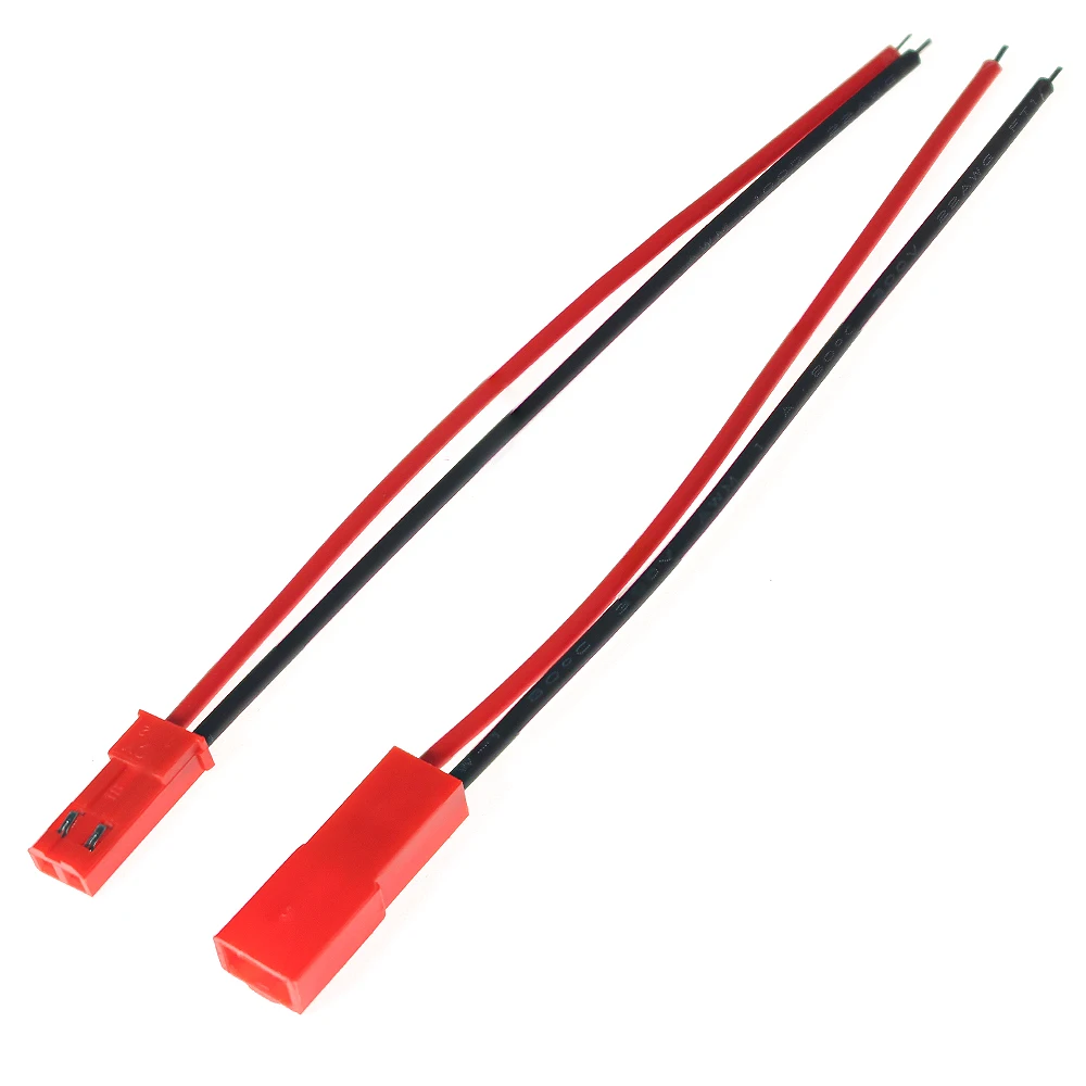 

10PCS 100mm 2 Pin JST Plug Connector Male Female Plug Connector Cable Wire DIY Electronic Wires, for RC Toys Battery LED Lamp