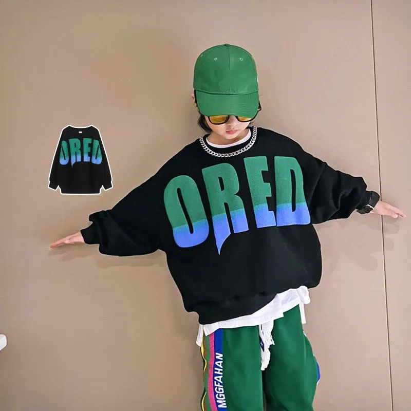 

Свитшот детский с длинным рукавом и надписью, на возраст 6, 8, 10, 12 лет