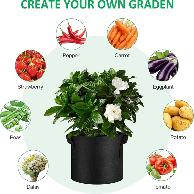 2/6 шт. утолщенные нетканые пакеты для выращивания картофеля