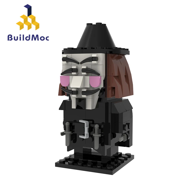 

MOC Movie Series Brickheadz Building Blocks Kit V For Vendetta Dark Assassin Figures Bricks Toys For Children Kid Birthday Gifts