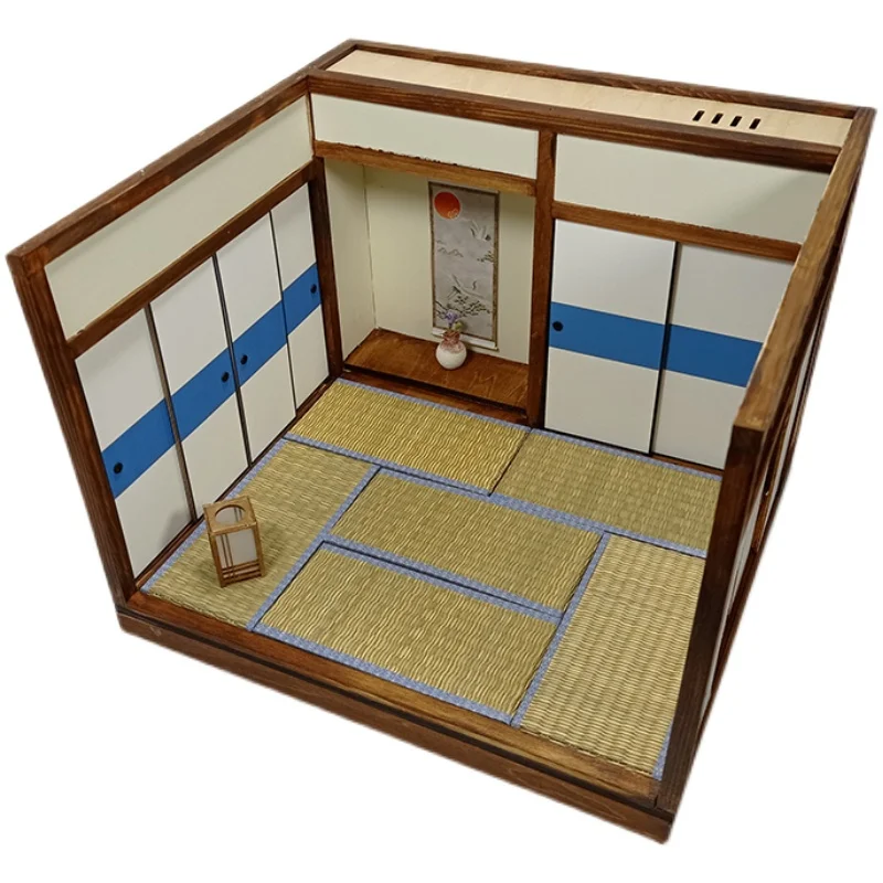 

DIY Japanese Scene Wooden Doll House 1/12 Ob11 Bjd Dollhouse Miniature Building Kits with Furniture Lights Toys Casa Gifts