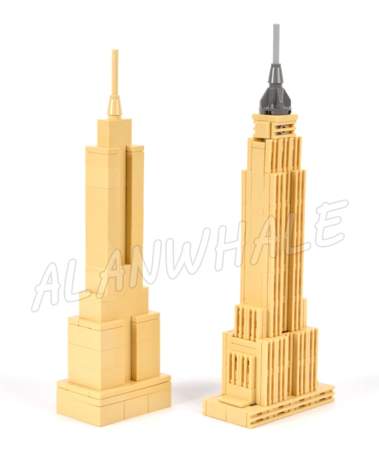 598 шт. архитектура Skyline New York City Empire State Flatiron Chrysler Center 20028 наборы строительных блоков