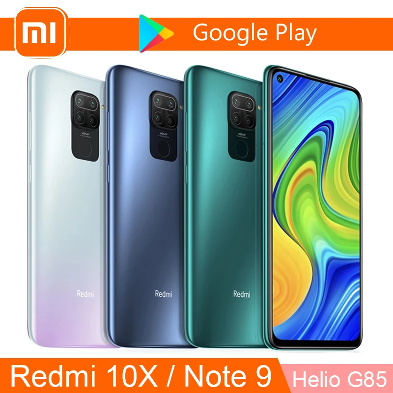 Original Xiaomi Redmi 10X / Note 9 4GB 128GB Battary 5020mAh MTK Helio G85 48MP Quad Camera Global Version
