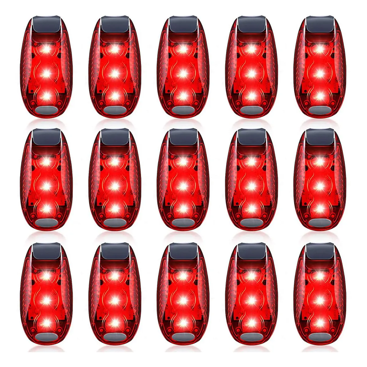 

15 Светодиодный т. светодиодных защитных ламп, прикрепляемых на задних фонарях для бега, велосипеда, прогулок, высокая видимость, красный