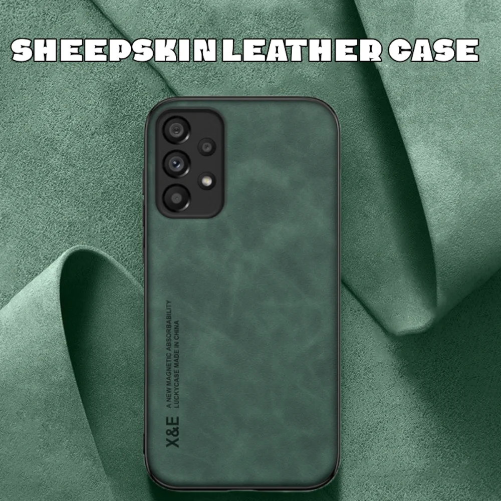 

Чехол для телефона из овечьей кожи, Магнитный чехол для Samsung Galaxy A53, A73, A33, A52, A54, A14, A72, A51, A50, A71, A31, A12, A13, M32, M33