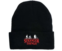 stranger things season 4 hat cosplay props unisex winter dustin black knit cap hats warm hat