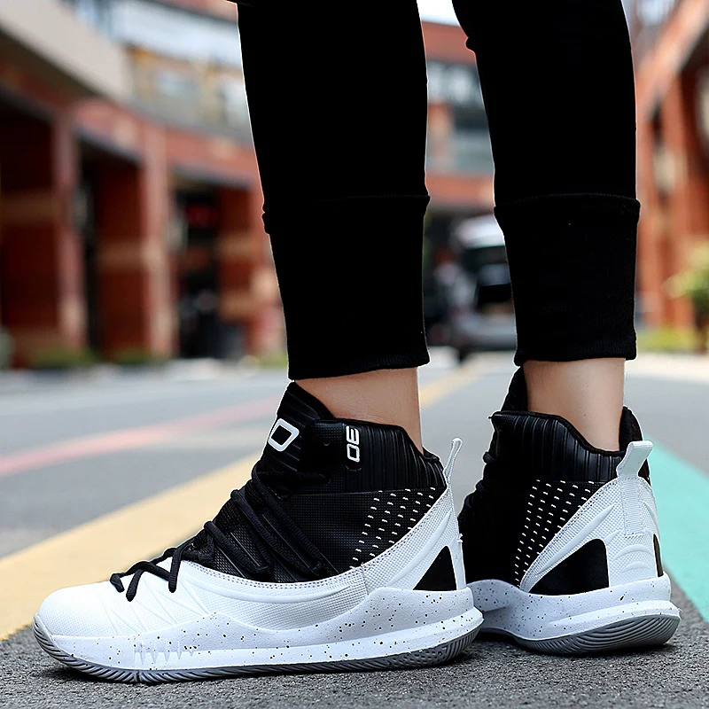 High-top Spring And Autumn Curry Five Generations Of The Same Basketball Comfortable Net Red Small White Shoes  Large Size 36-45