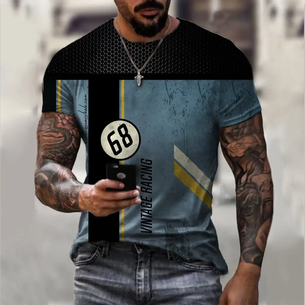 

Summer Vintage Men's T shirt Streetshirt 66 way 3D Printed T shirt For Men Fashion Short Sleeves O neck Oversized Male Clothing|