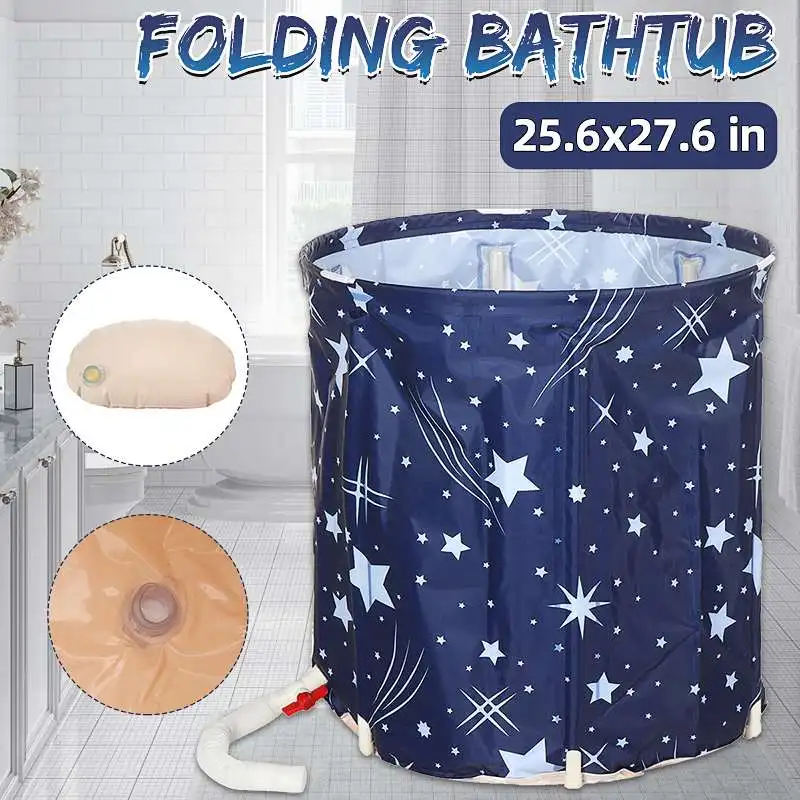 

Collapsible Bathtub Portable Thickening Bathroom Tub SPA Sauna Tub For Adult Children Large Bath Barrel Free Inflatable Bucket