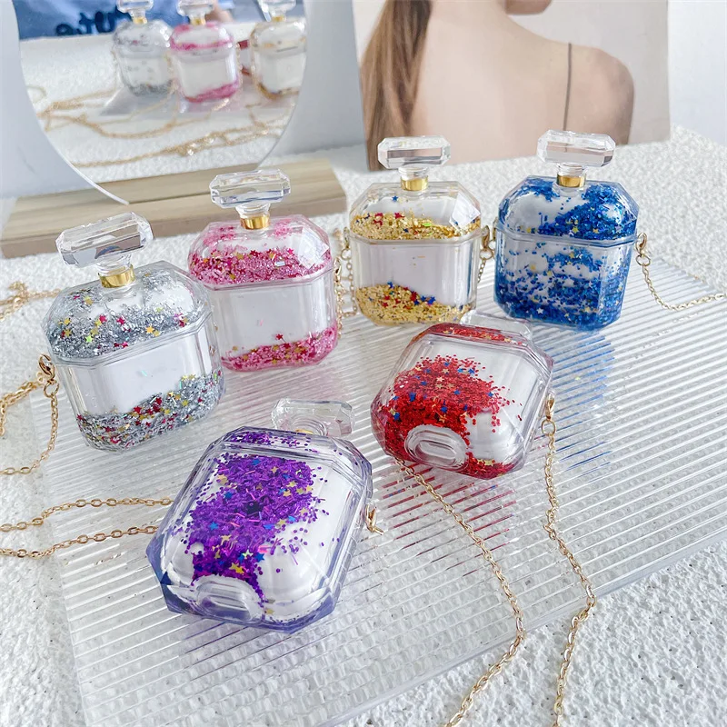 Прозрачный чехол для духов AirPod 2 роскошный мягкий наушников с Bluetooth Apple Earpod 1