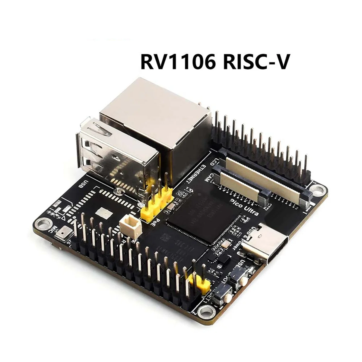 Для Luckfox Pico Ultra макетная плата RV1106 RISC-V Linux 8GB EMMC поддерживает PoE Ethernet блок питания