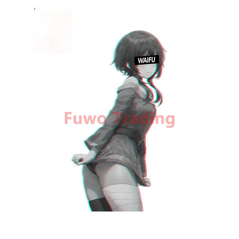 

Fuwo Trading Car Sticker Megumin Waifu Material Anime Car Stickers Motorcycle Car Assessoires Decal Caravan Funny PVC Boutique