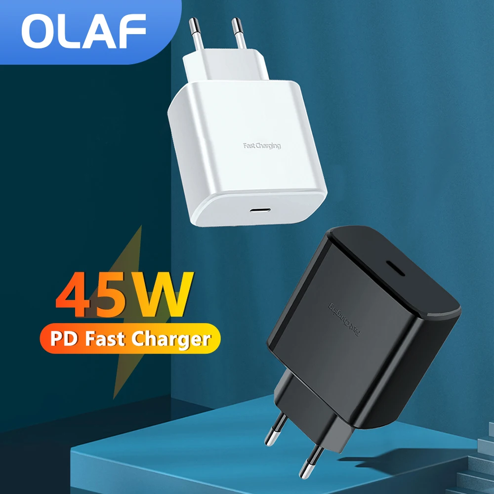 

45w USB Charger US/EU Plug Cellphone Fast Charging For Samsung Note20/S20/Note10/S21/S22 Xiaomi Huawei Oneplus Quick Charge Head