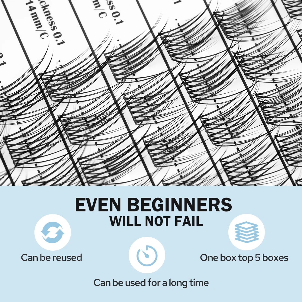 Накладные ресницы 60 кластеров 8-16 мм все размеры