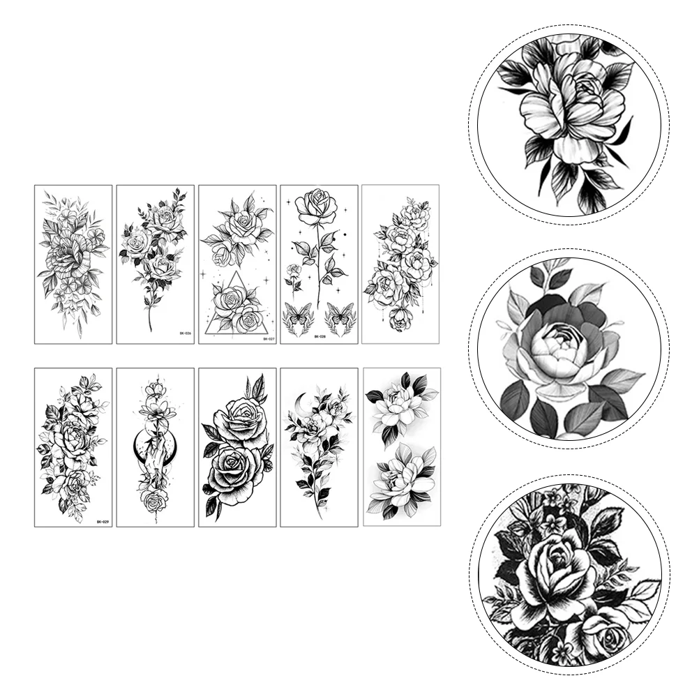 

Body Stickerwaterproof Temporary Flower Stickersflowers Fake Arm3D Forearm