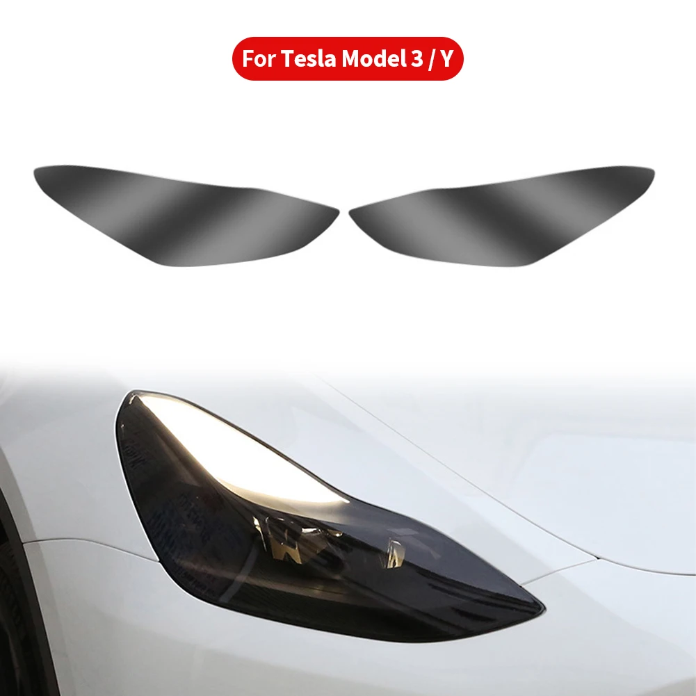 

For Tesla Model 3 Y S X TPU Blackened Headlight Taillight Foglight Protective Film Headlight Tail Lamp Color Changing Films