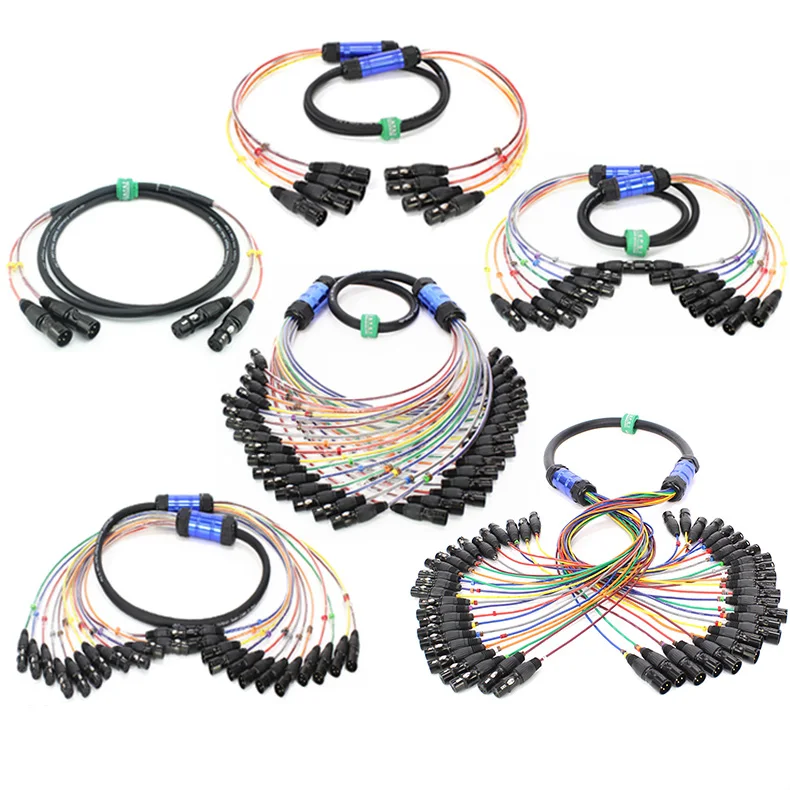 

2 4 8 12 16 Channel Professional Multi-Media Snake 3 Pin XLR Cable Male To Female Balanced Audio Extension Cord 1.5 Meters 2M 3M