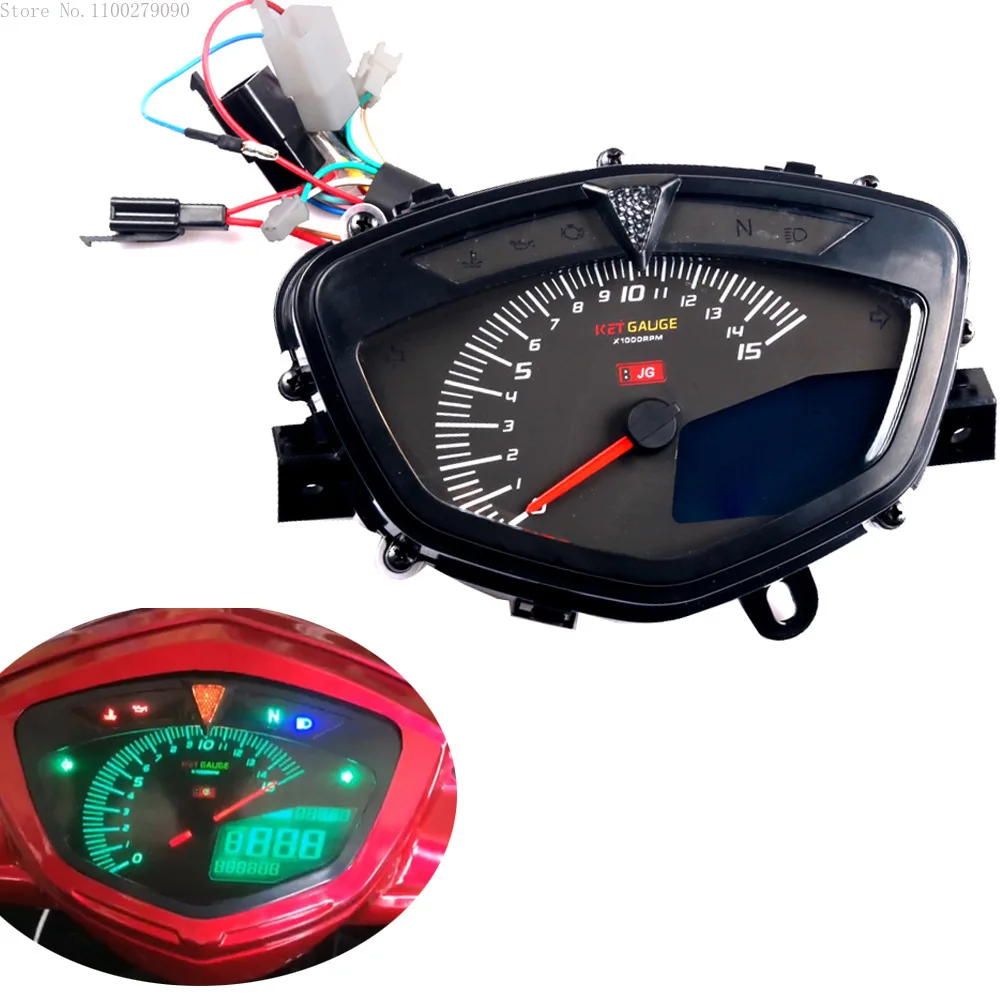 

Motorcycle Tachometer Digital Odometer Speedometer Meter Gauge Moto Tacho Instrument for Yamaha LC135 LC 135 Water Temperature B