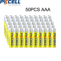 pkcell 50pcslot aaa battery 1000mah 1 2v 3a nimh aaa rechargeable battery batteries up to 1000 circle for camera flashlight