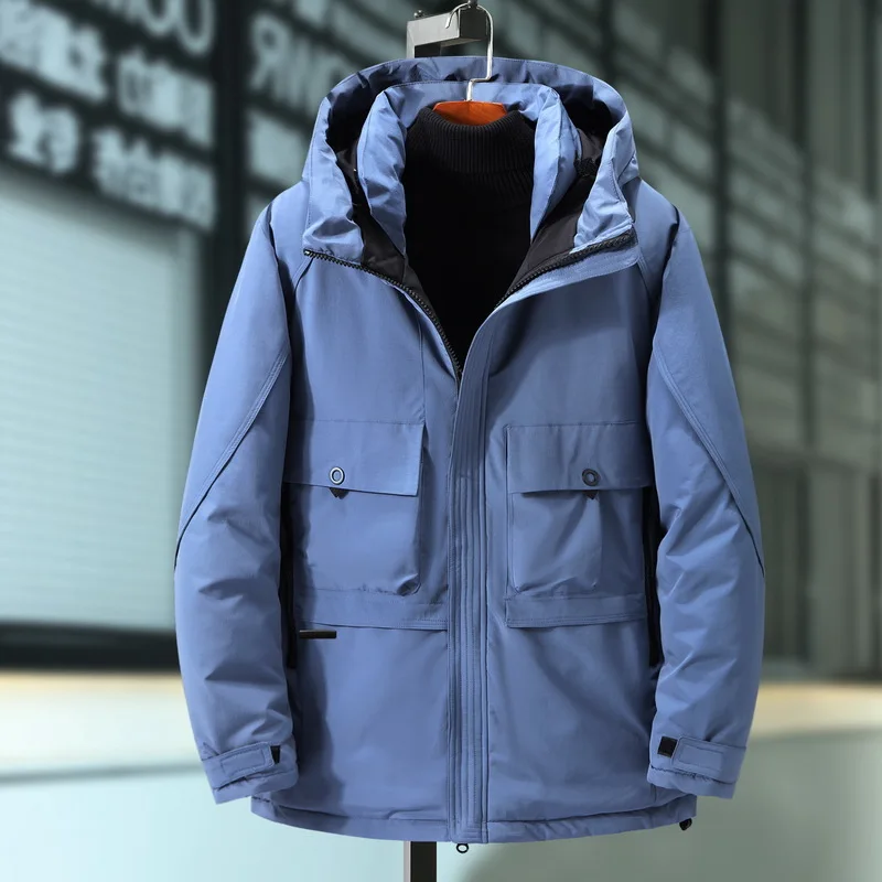2023 New Thickened Cotton Jacket Fat Plus Fat Plus Size Down Cotton-padded Jacket Winter Loose Men's Fat Man Extra-large Coat