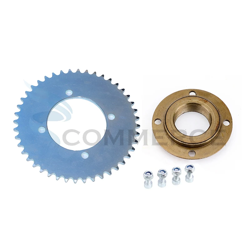 

Заднее колесо для электрического скутера T8F 44T/54T, 4 болта, звездочка, цепной приводной механизм и переходник свободного хода для карманного велосипеда, питбайка