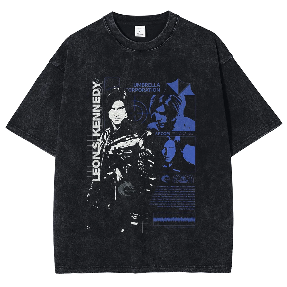 Футболка мужская оверсайз в стиле Харадзюку черная хлопковая уличная одежда с