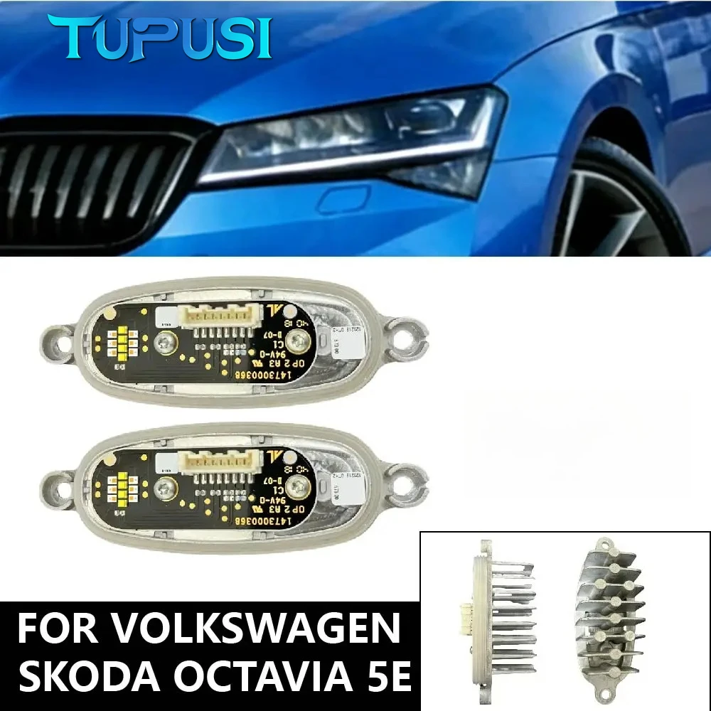 Фото Новый модуль LED Angel Eye 1473000368 для Volkswagen Skoda Octavia 5E, блок управления дневными ходовыми огнями, контроллер источника света №1