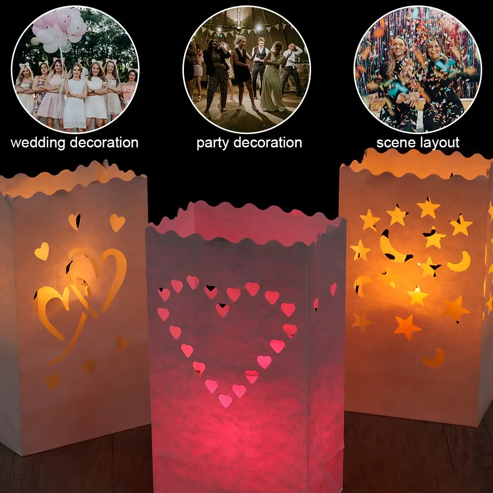 

Light Paper Holiday Decoration Flame Retardant Candle Bag Candle Bag Party Decoration Candle Pack Flame Retardant Paper