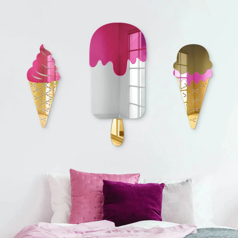 3D Acrylic Business Signs Mirrored Ice Cream Wall Art Decor Dessert Shop Logo Ice Drink House Signage Girls Room Aesthetic Decor 3D Acrylic Business Signs Mirrored Ice Cream Wall Art Decor Dessert Shop Logo Ice Drink House Signage Girls Room Aesthetic Decor