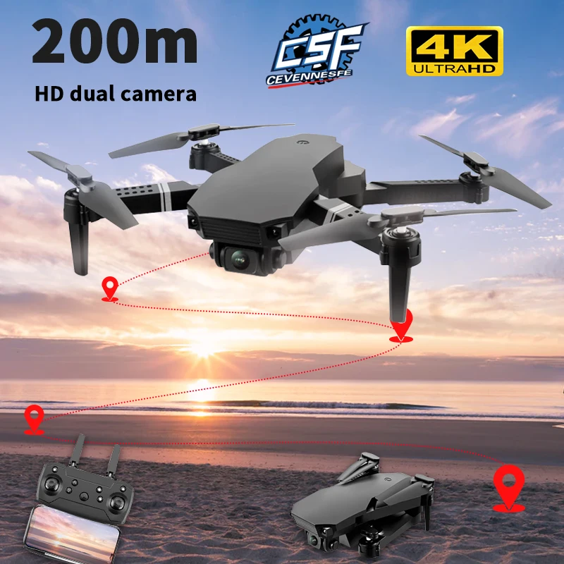 

New S70 Drone 4K Professional HD Dual Camera Foldable Quadcopter Dron WiFi FPV 1080p Real-Time Transmission Toy VS E88/E520