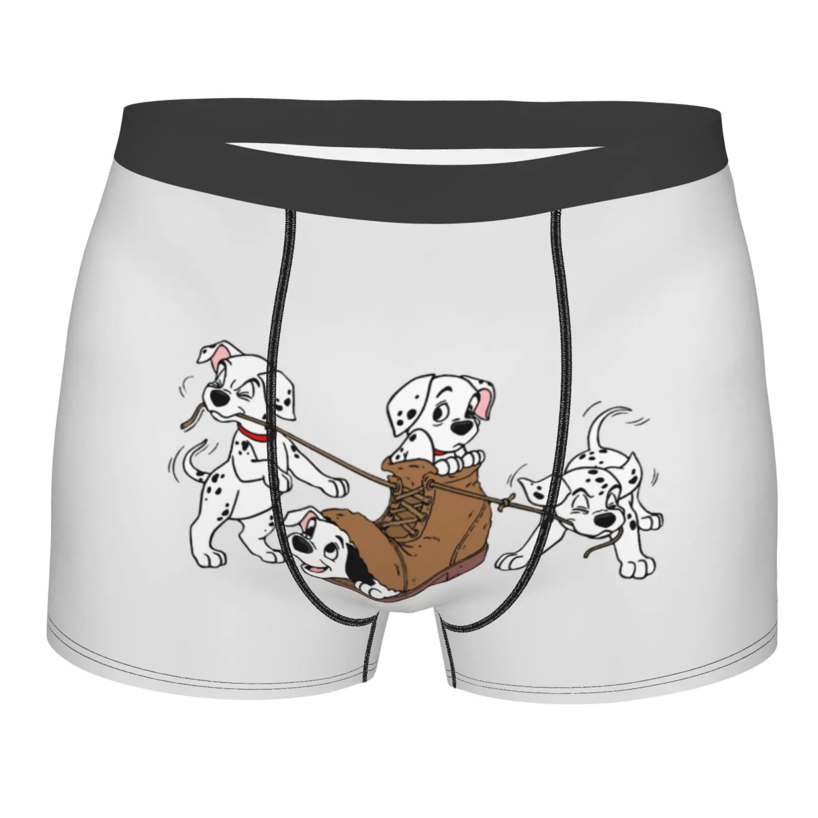 

Cute Cartoon Spotted Dogs Mens Underwear Male Underpants Double Sides Printed Soft Breathable Machine Wash Boxer Shorts Print