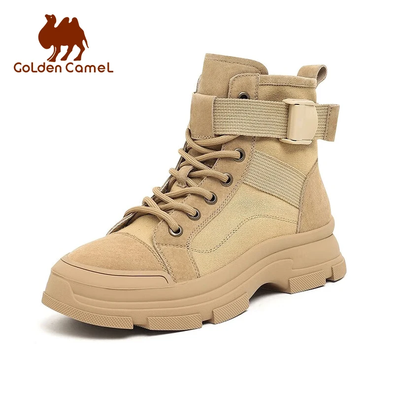 

Golden Camel Women's Shoes Soft Comfortable Retro Cool Winter Boot Fashion Ladies Shoes for Women Flat Heel Martin Ankle Boots
