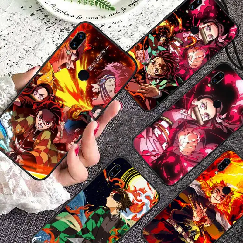 

Demon Slayer Kamado Tanjirou Nezuko anime Phone Case For Xiaomi Redmi note 7 8 9 11 i t s 10 A poco f3 x3 pro lite funda shell