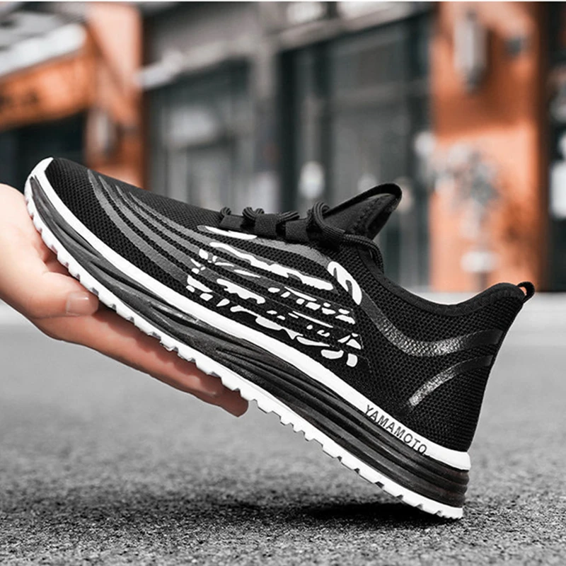 

Breathable Men Casual Shoes Summer Men Lace-Up Shoes Lightweight Outdoor Male Mesh Tennis Sneakers Tenis Para Hombre Non-Slip
