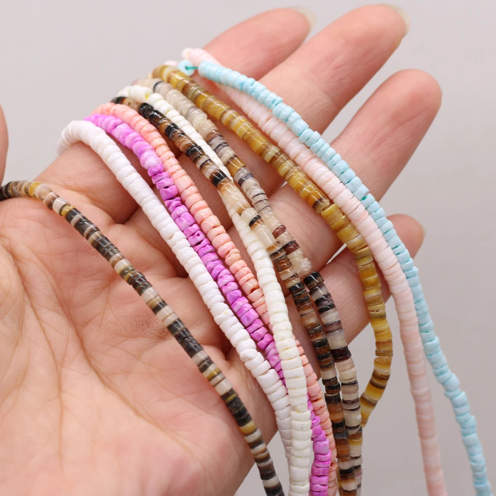 

4-6mm 100% Natural Shell Beaded Irregular Spacer Mixed Color for Jewelry Making Bracelet DIY Necklace Accessories 60CM Wholesale