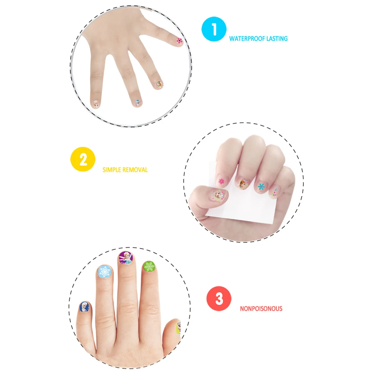 5 шт. Стикеры для ногтей Холодное сердце