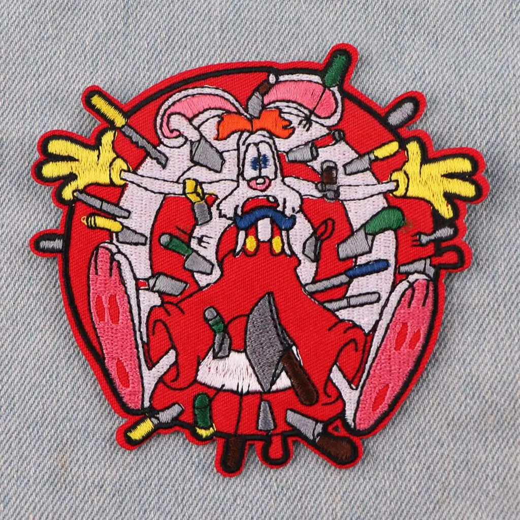 

Patch Cartoon Sticker For Clothing Applications Patches On Clothes Iron Rabbit Embroidered Patch For Backpack Badge Gift