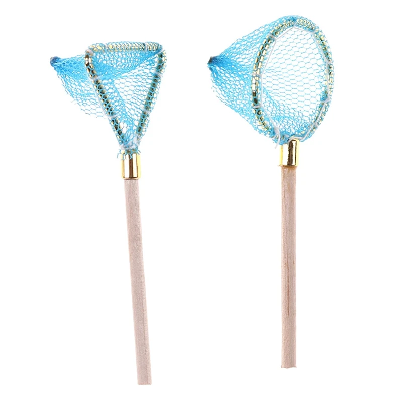 

2 шт. 1:12 деревянная рыболовная сеть для мини кукольного домика, модель куклы, сцена жизни, декоративная игрушка