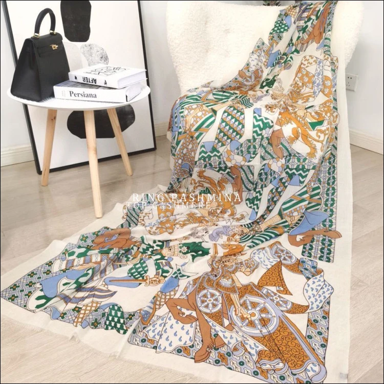 

Дизайнерский зимний шарф, Женский кашемировый объемный фонарик 200 100