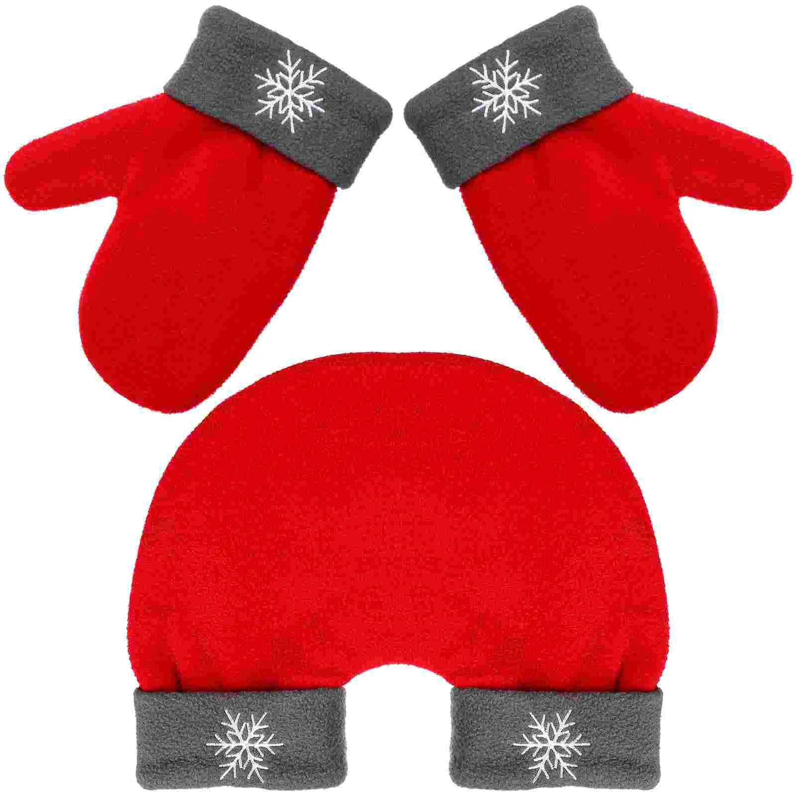 3 шт. флисовые перчатки для женщин зимние варежки рождественские красные милые