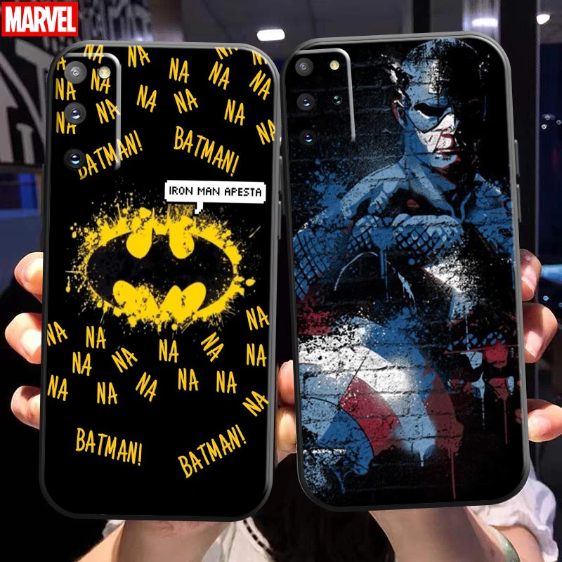 

Marvel Street Graffiti Phone Case For Samsung Galaxy S21 S20 Plus Ultra FE 5G Soft Carcasa Black TPU Coque Back Funda