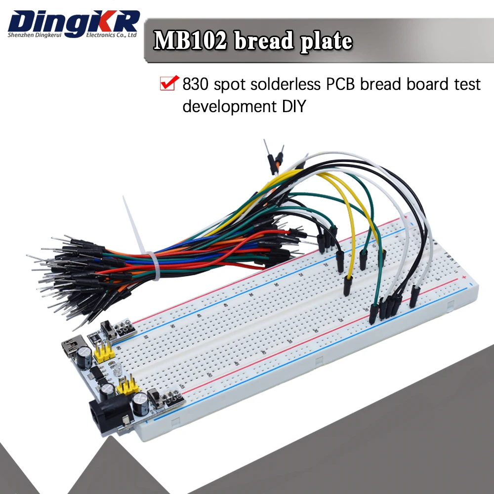 Макетная плата MB102 400, точечная паяльная печатная плата без пайки, семейная плата для arduino, лабораторная деталь