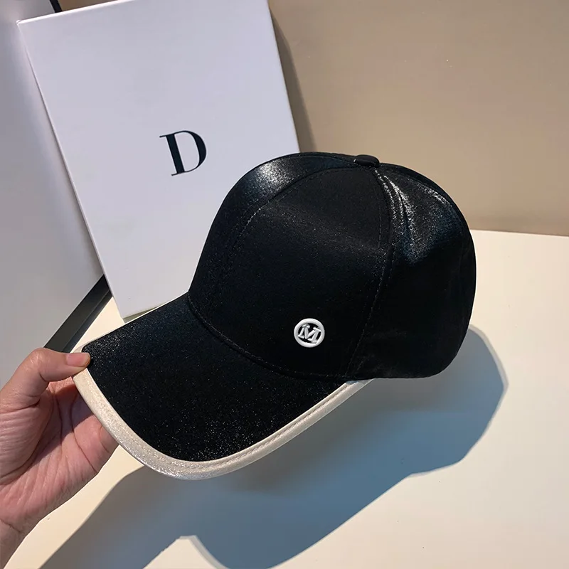 

Korean Tide Brand Casual Baseball Cap Women'S Casual Fashion Phnom Penh M Mercerized Baseball Cap Spring Summer SunHat Satin Cap
